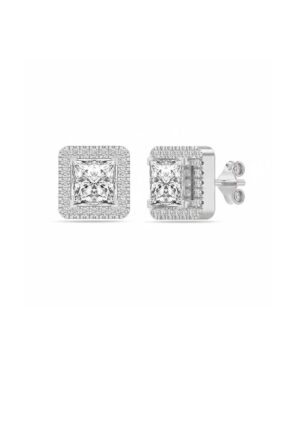 Dames Echte Sprankel Oorbellen in 925 Sterling Zilver met Cubic Zirkonia