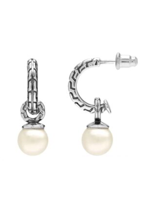 Vrouwen Oorbellen met Parel in 925 Echt Zilver BIPE036