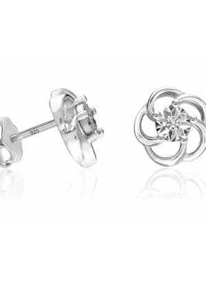 Damesoorbellen Bloem van Licht in 925 Sterling Zilver BIPE082