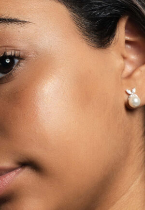 Alternative view of Vrouwen Oorbellen met Parel en Cubic Zirconia in 925 Sterling Zilver BIPE031