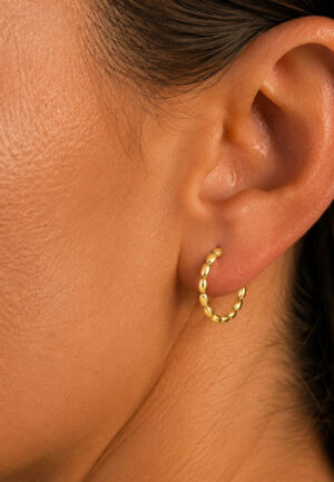 Alternative view of Dames C-Vormige Hoops Oorbellen BIPE078