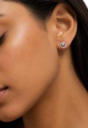 Alternative view of Damesoorbellen Cirkel van Licht in 925 Sterling Zilver BIPE041