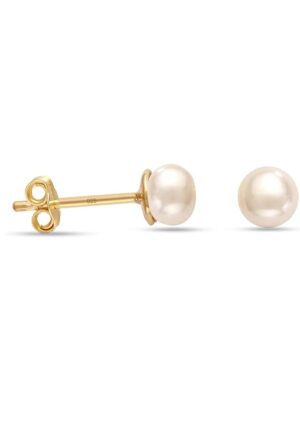 Dames Oorbellen Eeuwige Sprankel Goud Sterling Zilver 925 met Parel BIPE066