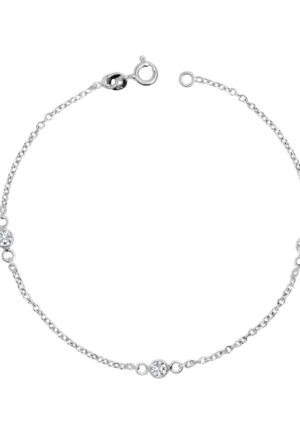 Vrouwenarmband met zirconia in 925 sterling zilver BIPU009