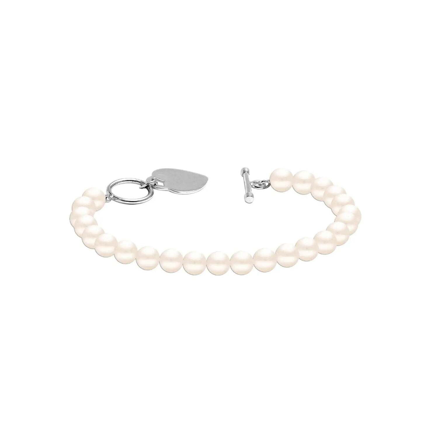 Damesparelarmband met hartbedel, 925 sterling zilver BIPU023 - Afbeelding 2