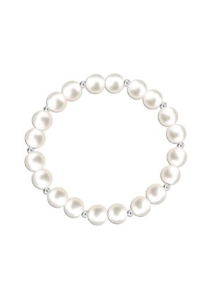 Dames Elastische Parels Bracelet in 925 Sterling Zilver BIPU014