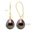Oorbellen Echt Gecultiveerde Tahiti Parel Peer 9-10 mm - Afbeelding 2