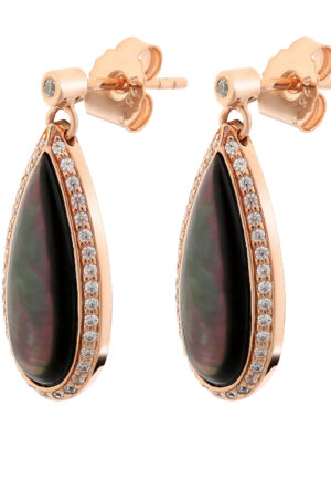 Orphelia 'Lilja' Dames 925 Sterling Zilveren Oorbellen - Roze zo-7367