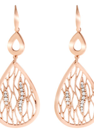 Orphelia 'Linda' Dames 925 Sterling Zilveren Oorbellen - Roze ZO-7188/RG