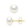 Oorbellen Echte Gekweekte Zoetwaterparels Knop 6-7 mm