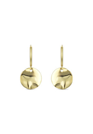 Luxenter Midnak oorbellen in 925 sterling zilver afgewerkt met 18 karaat geel goud