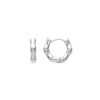 Luxenter Layen Oorbellen met Rhodium Plated Briljant Zirkonia
