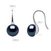 Oorbellen Echte Gecultiveerde Zoetwaterparels Knop 8-9 mm - Afbeelding 2