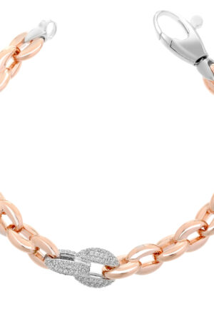 Alternative view of Orphelia Dames 925 Sterling Zilveren Armband - Roze ZA-7160