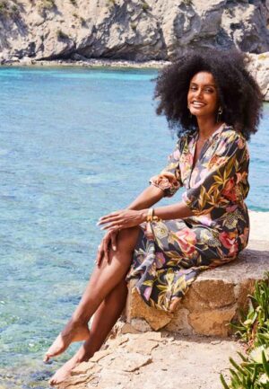 Alternative view of Dress Lina Grey Twinkle print