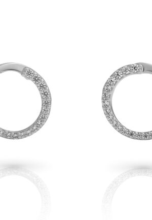 Orphelia 'Glamour' Dames 925 Sterling Zilveren Oorbellen met Hangertje - Zilver ZO-7549