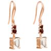 Orphelia 'Fira' Dames 925 Sterling Zilveren Oorbellen - Roze ZO-7571/RG