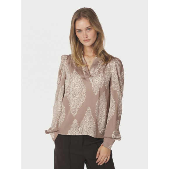 Neo noir - Beige | Dames | Blouse | Beige | 42 | regular | Kamst mode
