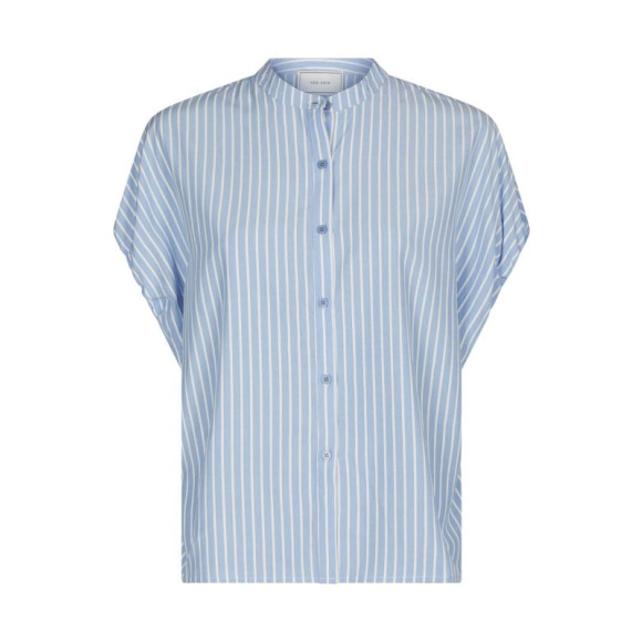 Neo noir - Blauw | Dames | Blouse | Blauw | 40 | regular | Kamst mode