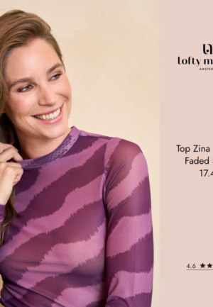 Top Zina | Purple Faded Stripe