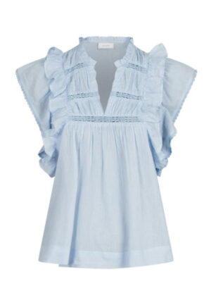 Neo noir - Blauw | Dames | Blouse | Blauw | 40 | regular | Kamst mode
