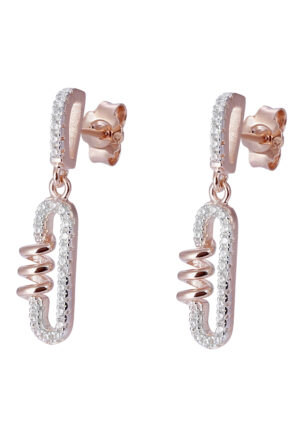 Orphelia 'Gigi' Dames 925 Sterling Zilveren Oorbellen - Roze ZO-7438