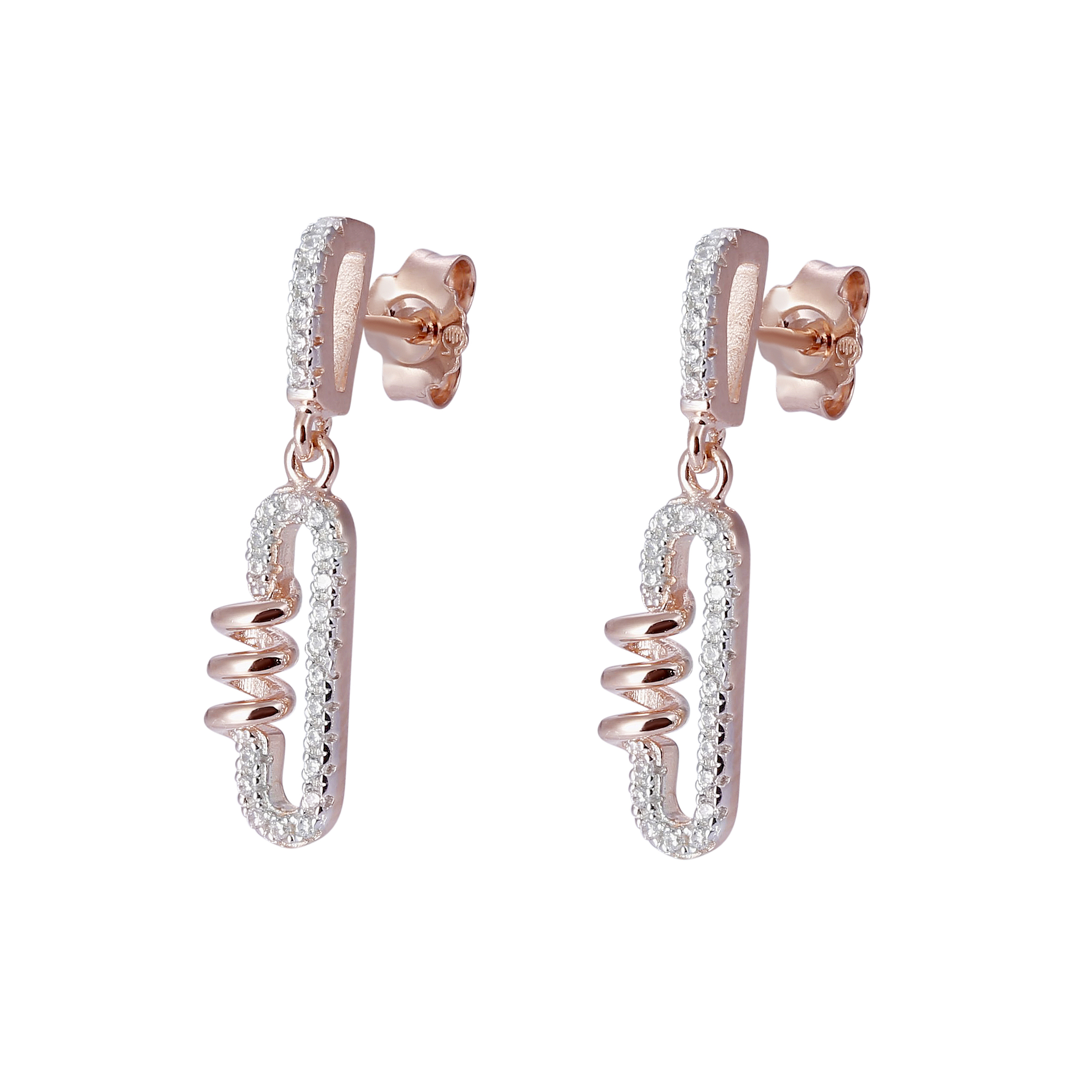 Orphelia 'Gigi' Dames 925 Sterling Zilveren Oorbellen - Roze ZO-7438
