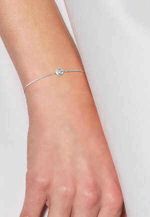 Alternative view of Diamond Bracelet Solitaire 0,02 0,50 Cts Cts Illusion White Gold