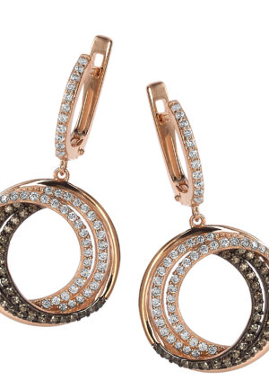 Orphelia 'Alina' Dames 925 Sterling Zilveren Oorbellen - Roze ZO-7055