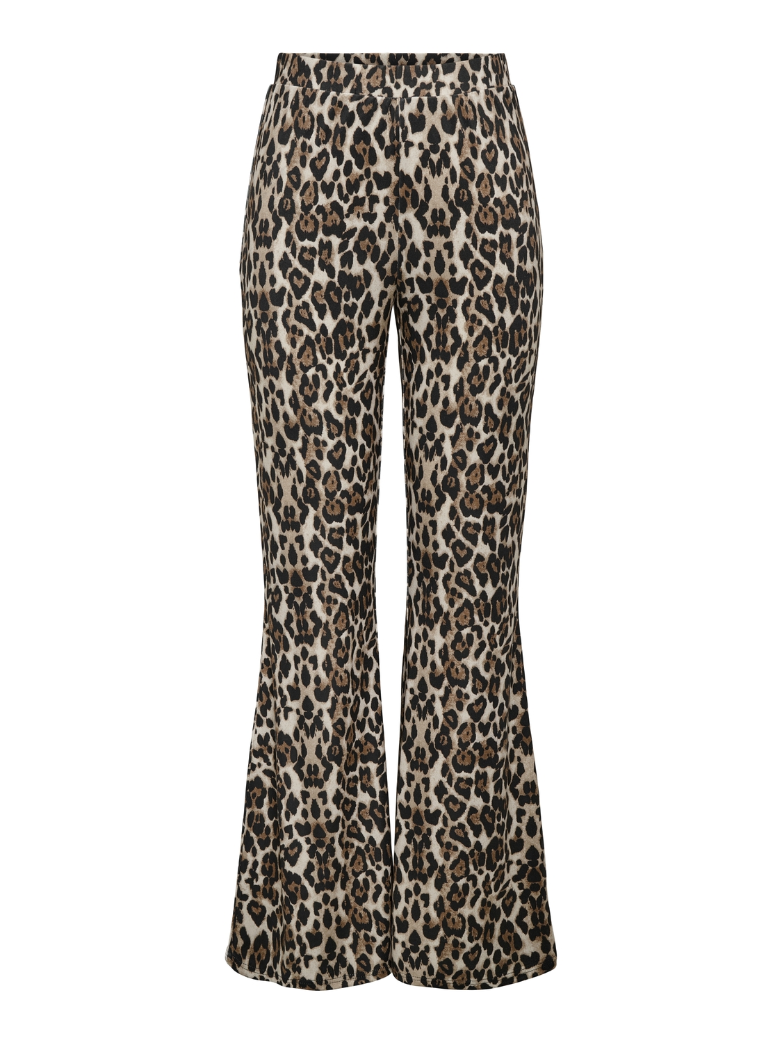 Only Onlanna Rib Flared Aop Legging Cs Jrs Leggings Black Leo