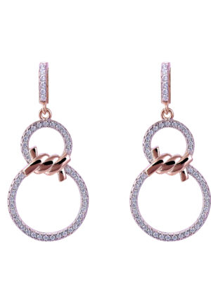 Orphelia 'Aavia' Dames 925 Sterling Zilveren Oorringen - Roze ZO-7422