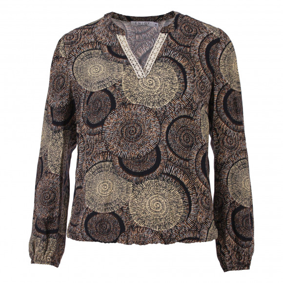 Enjoy - Bruin | Dames | Blouse | Bruin | XXL | regular | Kamst mode
