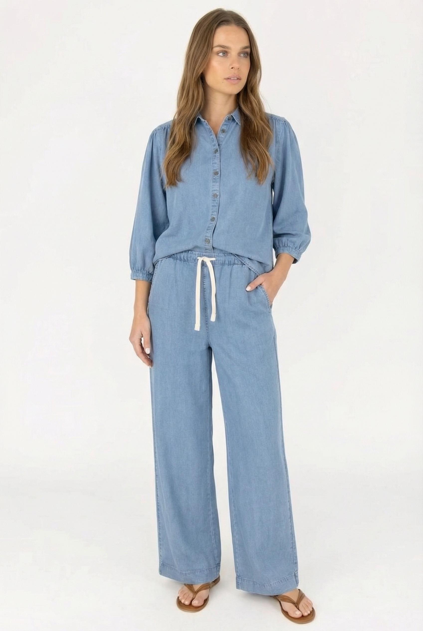 Moscow 119-05-jorn-1 Blouse 210-1 Denim Solid