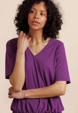 Studio Anneloes Vicky Shirt 13967 T-shirt Korte Mouw 5800 Plum