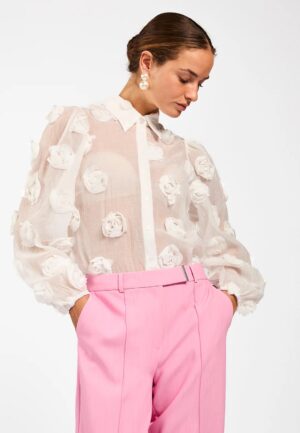 Aaiko Lien 3d Pes 518 Blouse Les Blancs