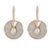Orphelia 'Emmila' Dames 925 Sterling Zilveren Oorbellen - Roze ZO-7287