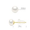 Oorbellen Echte Gekweekte Zoetwater Parels Knop 5-6 mm - Afbeelding 2