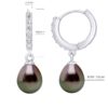 Oorbellen Creool Echte Gecultiveerde Tahiti Peertjes 8-9 mm - Afbeelding 2