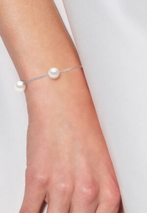 Alternative view of TRIO Bracelet Zoet Water kralen rond 89mm White 925