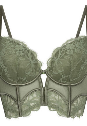 Alternative view of Hunkemöller Voorgevormde Beugel Longline bh Prina Groen