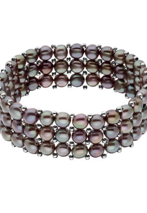 Armband 3 Rijen Echte Zoetwaterparels 4 mm