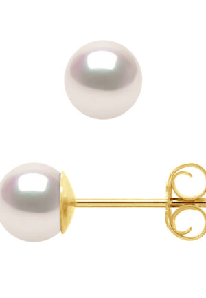 Akoya Parel Oorbellen Ronde 5-6mm 18K Yellow Gold