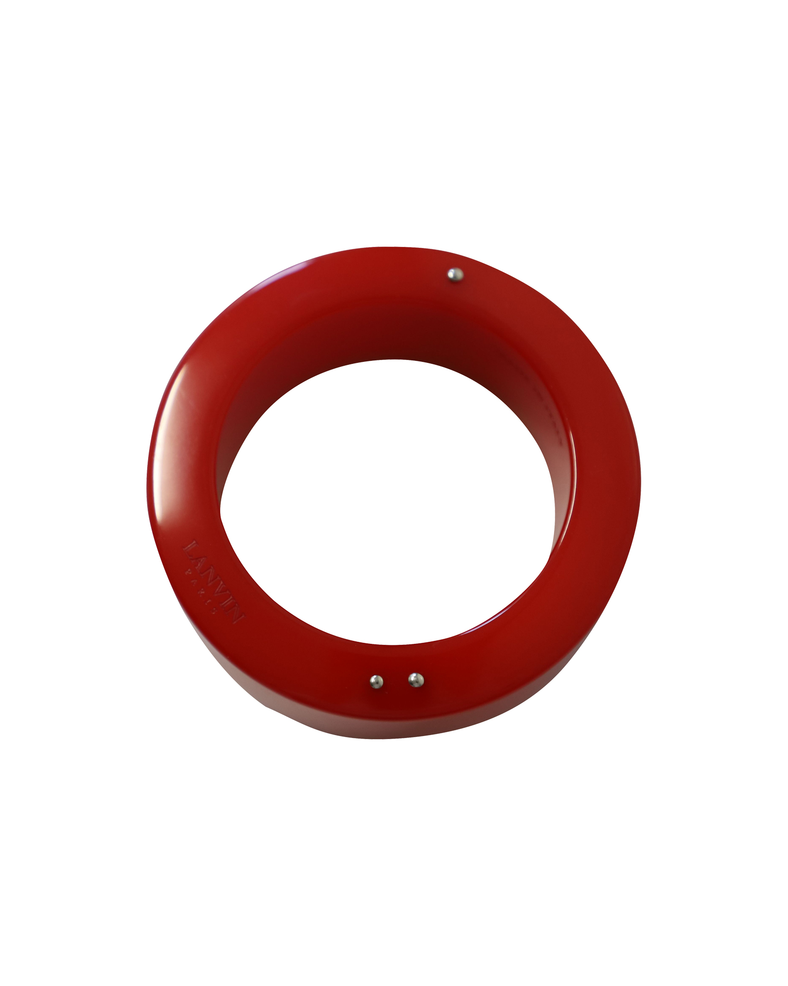 Lanvin Plexiglas Bangle Armband in Rode Plastic - Afbeelding 2