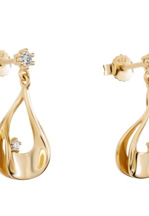 Alternative view of Orphelia 'Etoile' Dames Oorbellen van 925 Sterling Zilver - Goud ZO-7524/G