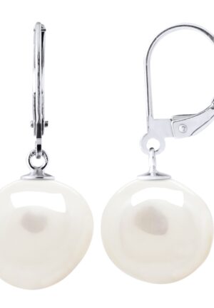 Oorbellen Wit Goud - Echte Cultuurversie Zoetwaterperlen Barok 12-13 mm