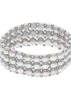 Armband 3 Rijen Echte Zoetwaterparels - 4 mm