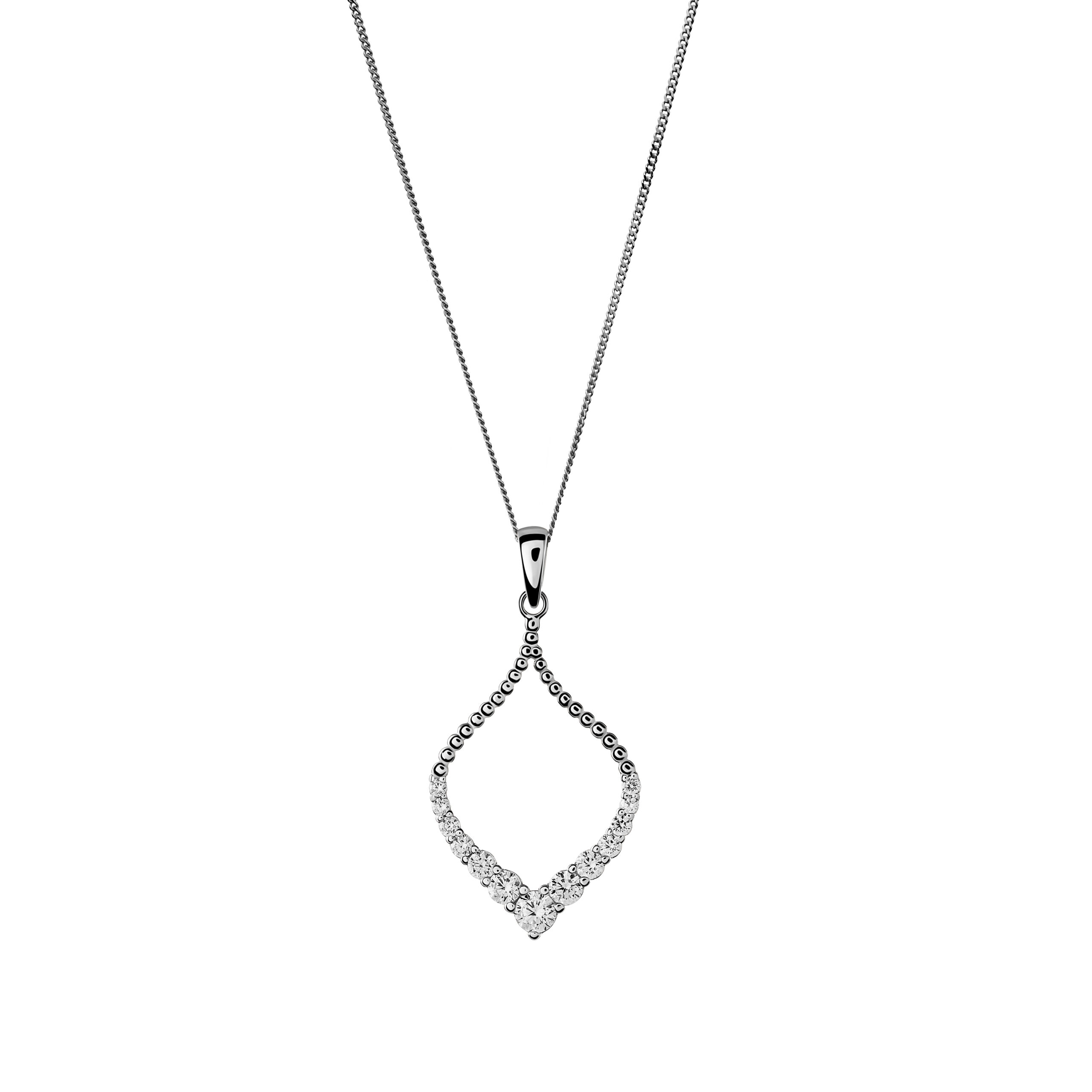 Orphelia 'Grace' Dames 925 Sterling Zilveren Ketting met Hanger - Zilver ZH-7493