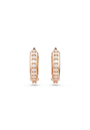 Alternative view of Swarovski 'Matrix' Dames Goudkleurige Metalen Hoepel Ohrringen - Roze 5690669