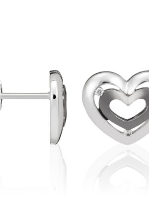 Alternative view of Orphelia Dames 925 Sterling Zilveren Stud Oorbellen - Zilver/Zwart ZO-5012