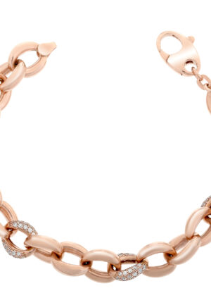 Orphelia Dames 925 Sterling Zilveren Armband - Roze ZA-7175/RG